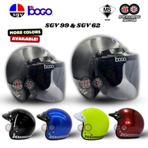 Helmet SGV99 & SGV 62 COMBO VISOR ( HELMET SGV99 & SGV62 3 BUTTON - SPECIAL SIZE XL SIZE 62 CM SESUAI UTK KEPALA BESAR )